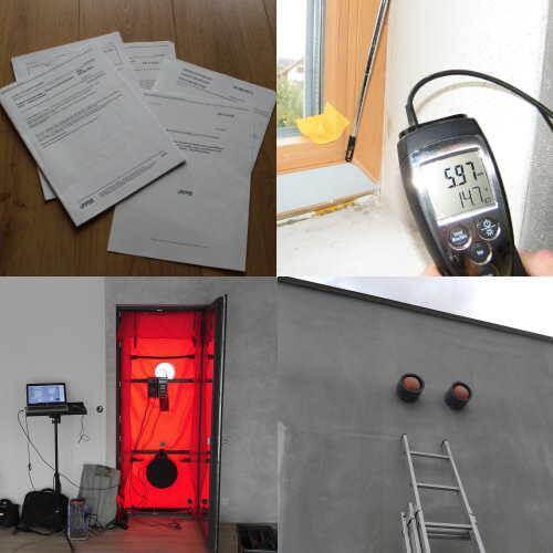 Blower door test Blower door test